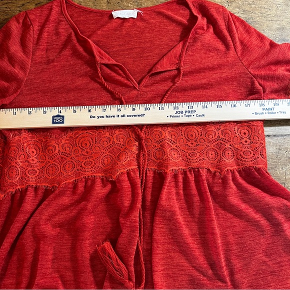 ALTAR’D STATE women’s Orange Medium Bohemian Blouse Bell Sleeve - Picture 9 of 11